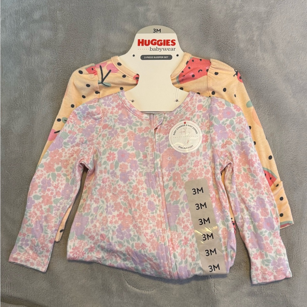Huggies Babywear Floral and Fruit Print One Piece Set